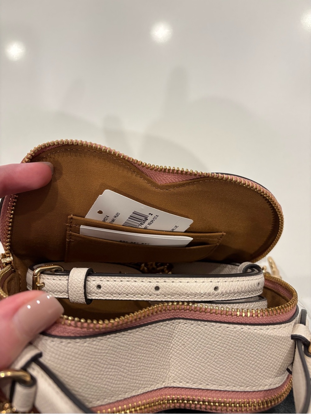 Coach Heart-Shaped Cherry Mini Bag in Pink and Tan - Picture 5 of 6
